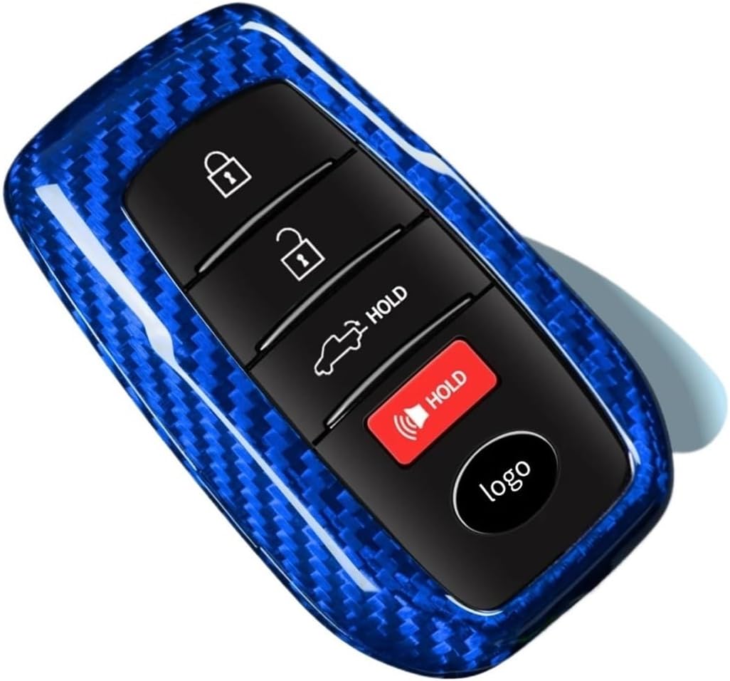 Carbon Fiber Key Case Compatible With Toyota Tundra 2024 Key Fob Cover Toyota Sequoia 2022 Sienna 2023 Smart Key Shell Accessories