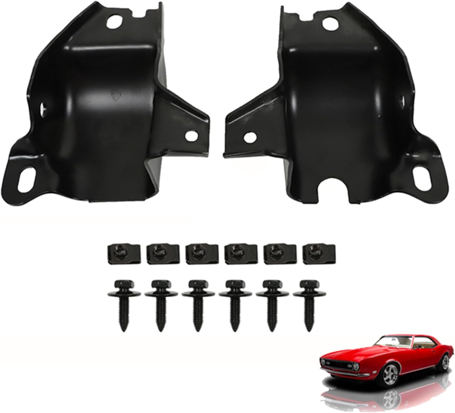 munirater 14pc Leaf SPR-ing Eye Mounting Bracket with Hardware Replacement for Ca-ma-ro 1967-1969 Replacement for Firebird 1967-1969