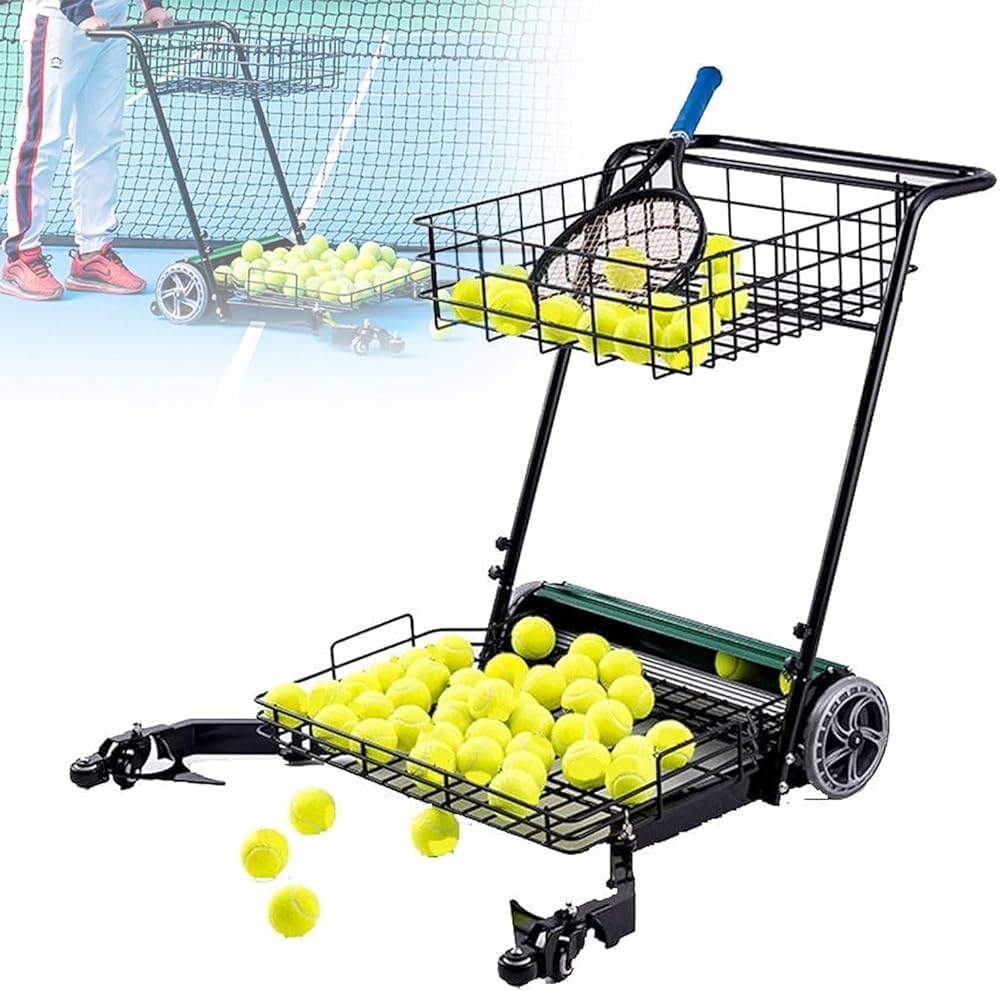 Raccoglitore di palline da tennis, contiene 290 palline, facile da raccogliere per campo e palestra, attrezzatura da allenamento