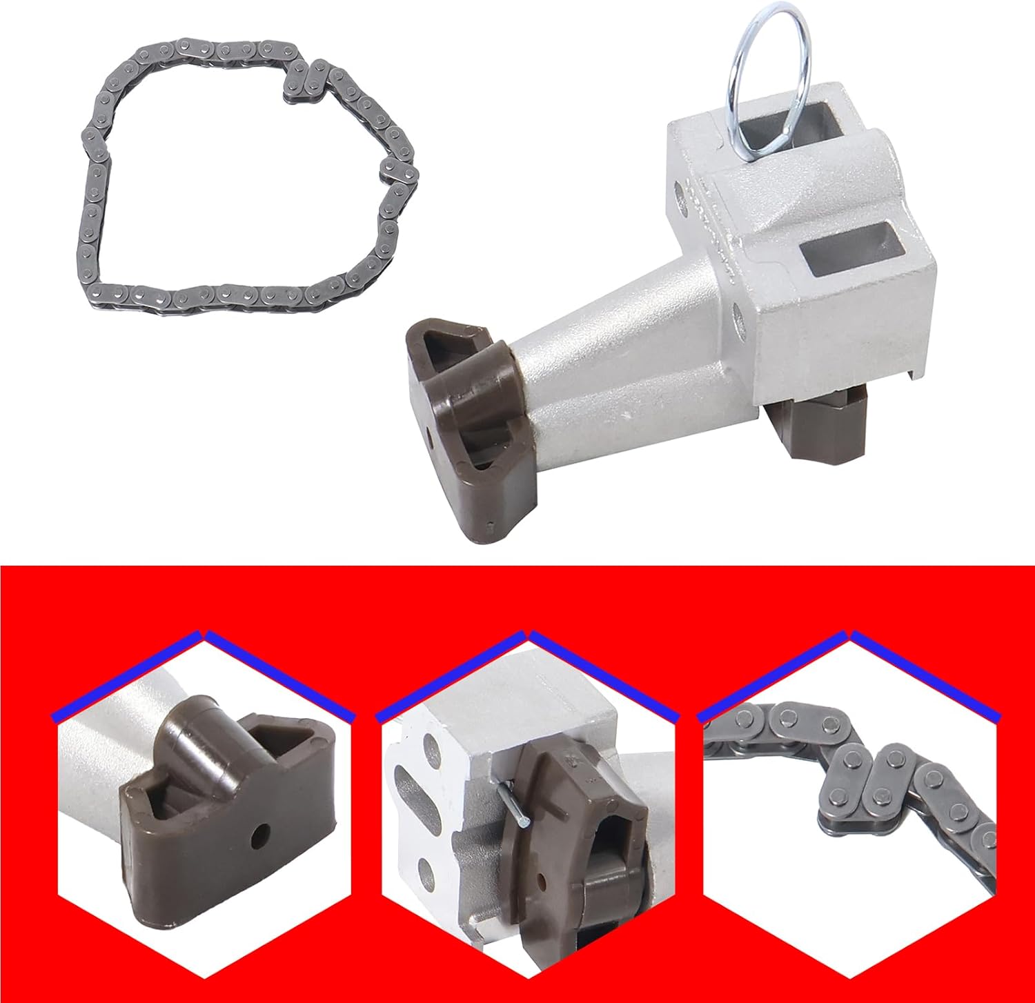 SMMS Engine Timing Chain Tensioner Assembly for Kia Rio5 SX, for Hyundai Accent GLS GS SE, 1.6L 2006-2011 Replaces OE: 24321267016+2441026800