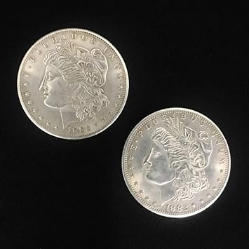 Magic Double Sided Morgan Dollar/Double Sided Morgan Coin, Copper Morgan Coin, Double-Sided, Close Up Magic Tool, Magic Tool Double Surface Human Head