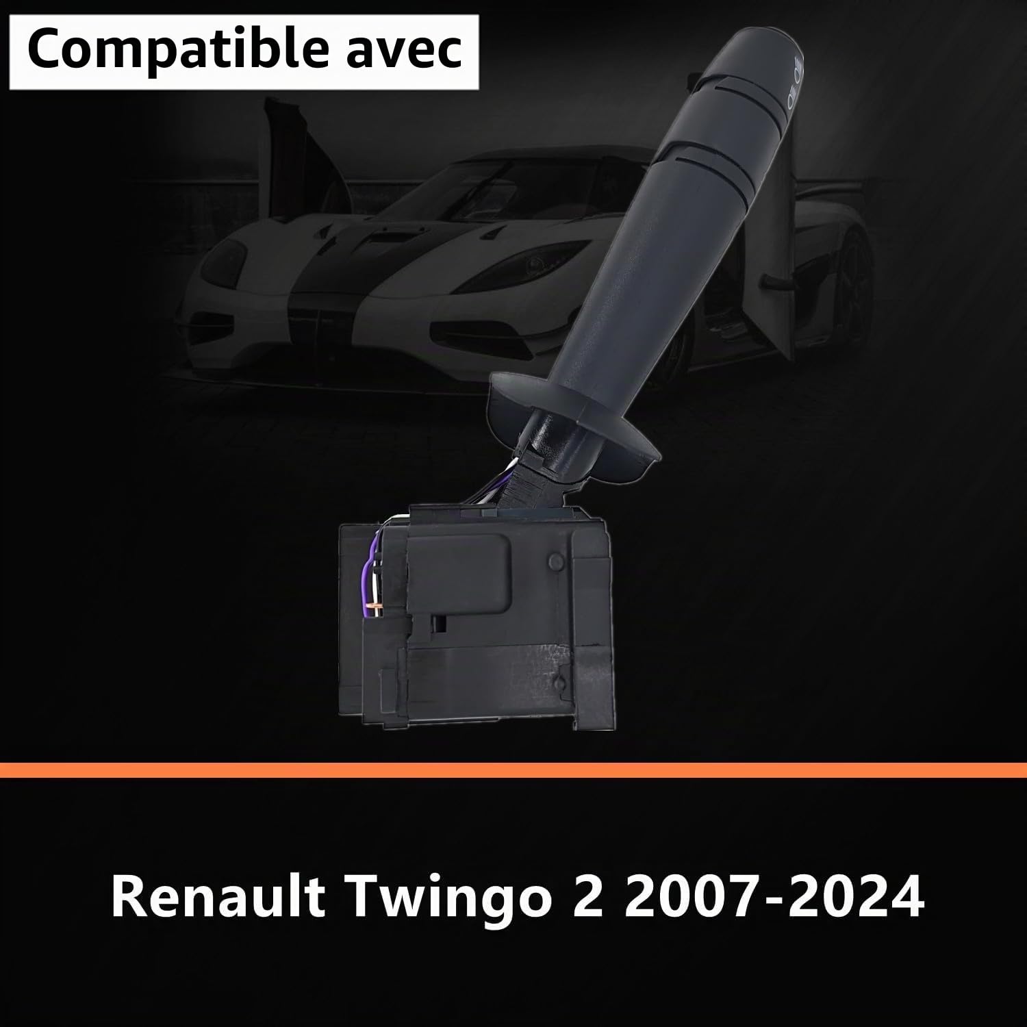 Commodo Clignotant voiture interrupteur phare tige de direction compatible avec Renault Twingo 2 2007-2024 7701063404 251588