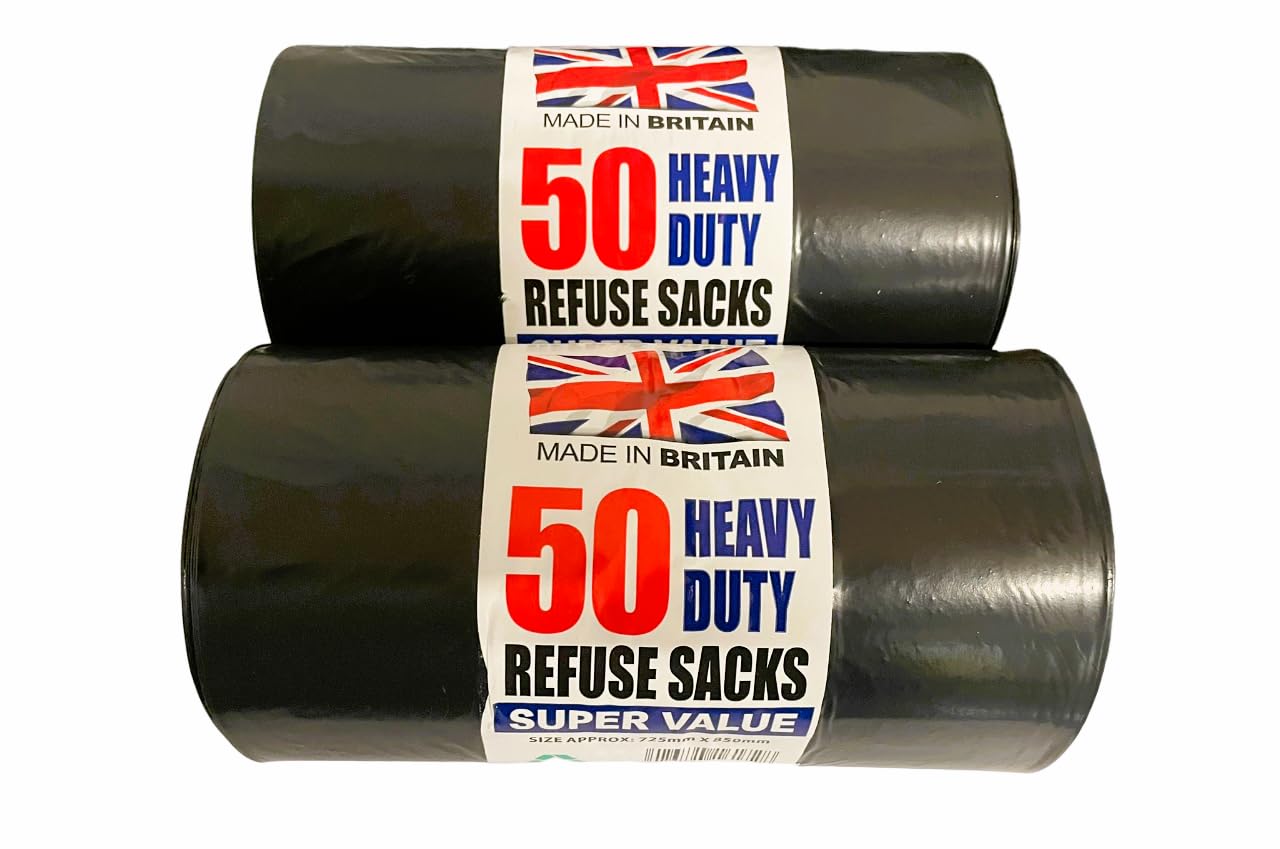 Amd Nexus Black 100 Refuse Sacks | | Kitchen Bin Liners | Bin Liner | Bin Bags | Strong Waste Bags | Dustbin Bags