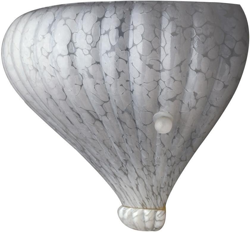 PLC Lighting 2010 WH 2-Light Wall Sconce Capricio Italian Collection, White Handblown Glass