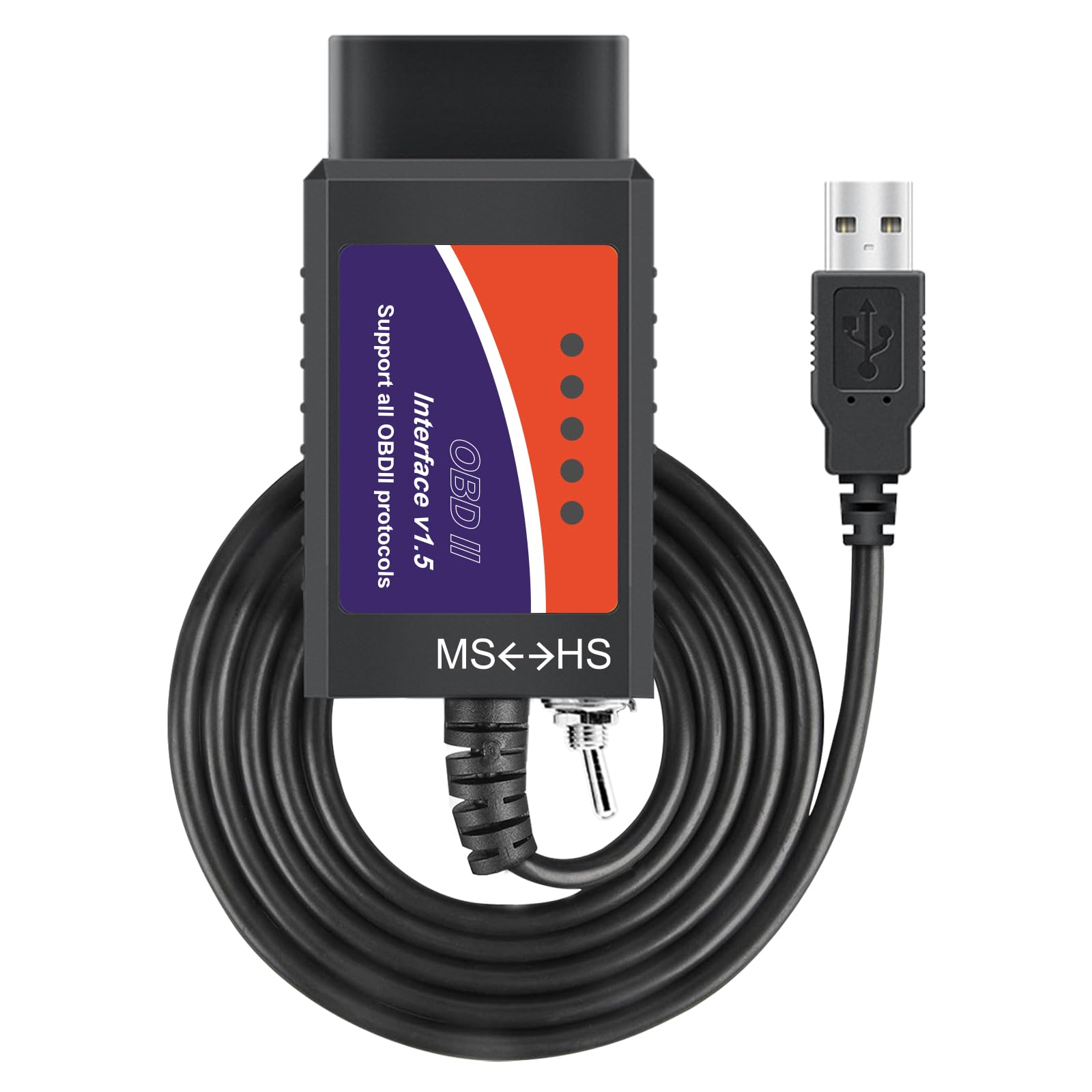 FORScan OBD2 Scanner OBDII diagnostico per Windows, Strumento di codificazione diagnostica per Auto OBDII con Interruttore MS-Can/HS-Can per Veicoli Ford Lincoln Mazda Mercury Series