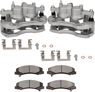 SCITOO Front Brake Calipers With Bracket & Brake Pads 18B4988 18B4989 D1159 Compatible For Buick Lucerne 2006-2011 For Chevrolet Impala 2006-2013 For Chevrolet Monte Carlo 2006-2007