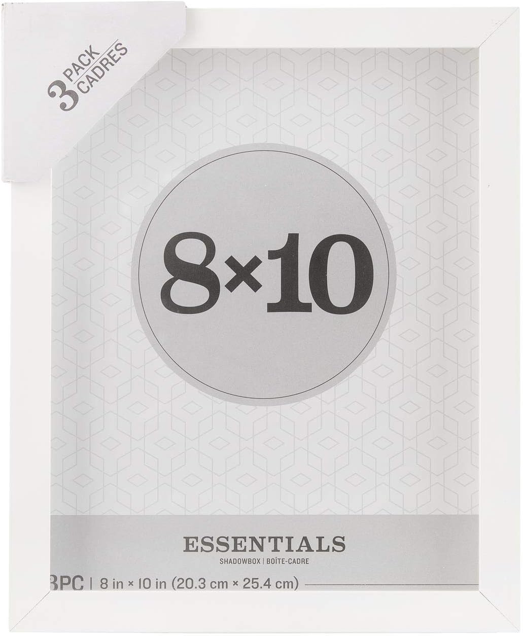Darice Essentials White 8 x 10 inches, 3 Pieces Shadow Box
