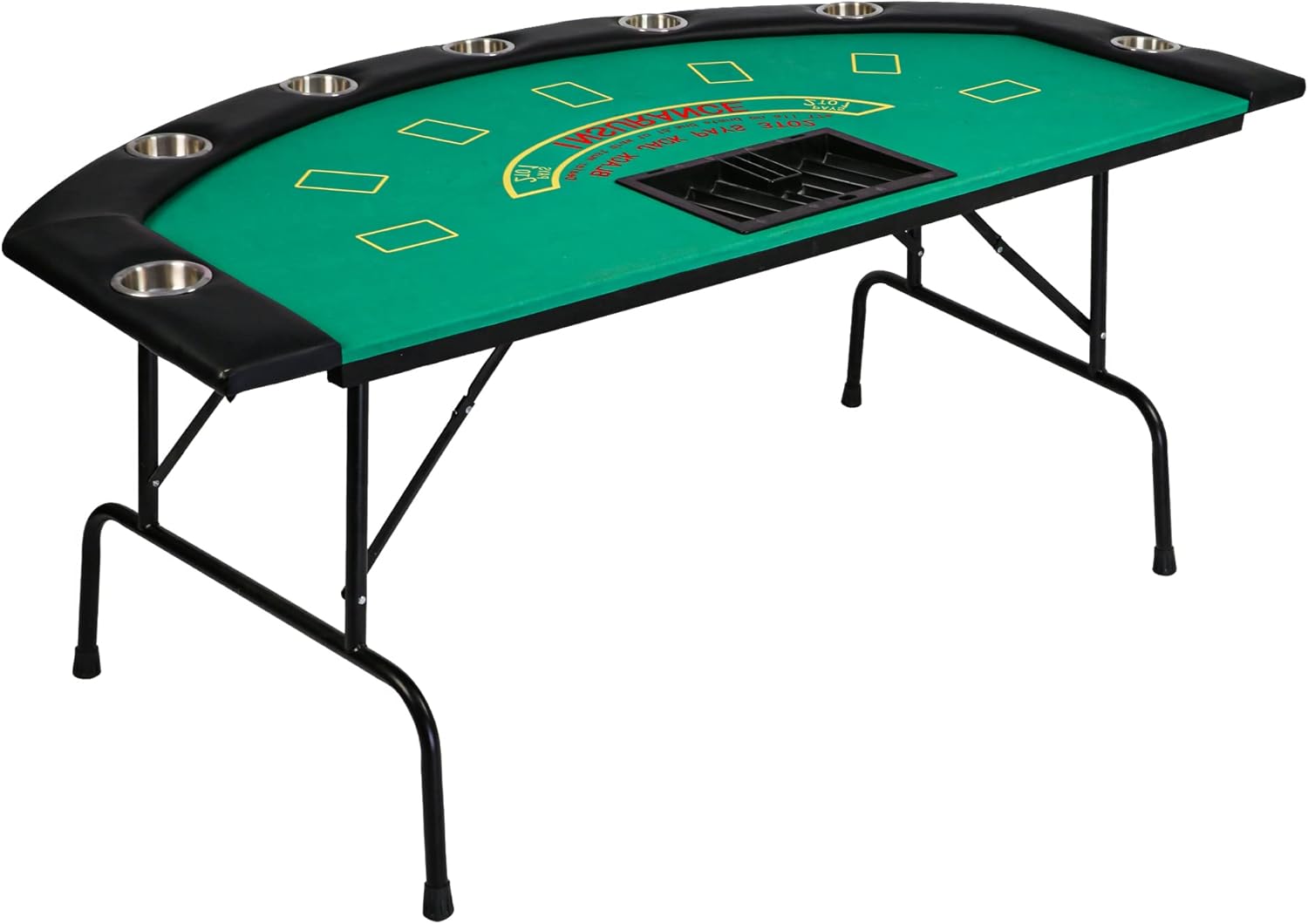 DC DICLASSE Foldable 7 Players Poker Table for Blackjack