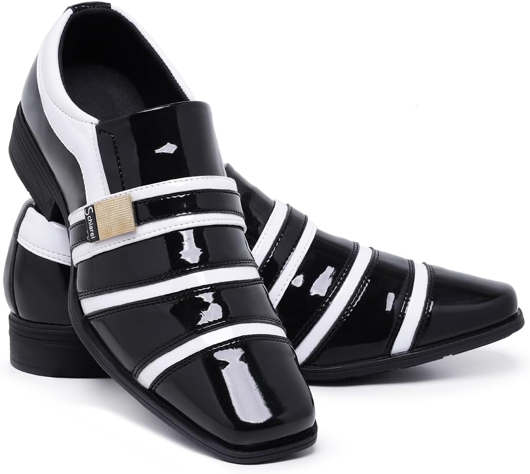 Sapato Social Masculino Brilhante Bico Fino Pull On 853