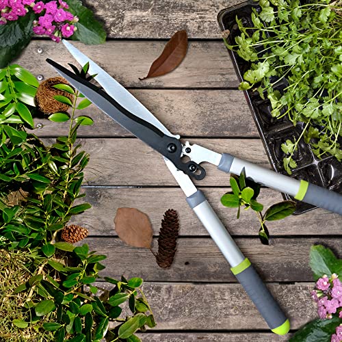 Altdorff Hedge Shears & Clippers Lightweight, Garden Hedge Shears With Wavy Sk-5 Blade, Manual Hedge Trimmer For Trimming Borders, Fence, Shrubs, Low Trees #TOP3