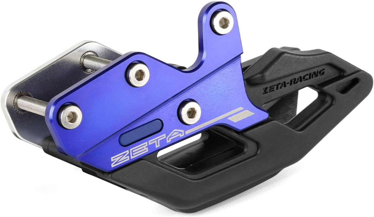 Zeta Chain Guide Compatible with Yamaha WR250R/X 2007–2020, Reinforced PU Slider with Duralumin Plate, Blue