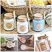ericotry 8oz 250ML Reusable Thick Clear Glass Storage Jar with Cork Stopper and Wooden Spoon For Keeps Food Dry Fresh for Home Kitchen Bathroom Cosmetics Gifts Travel