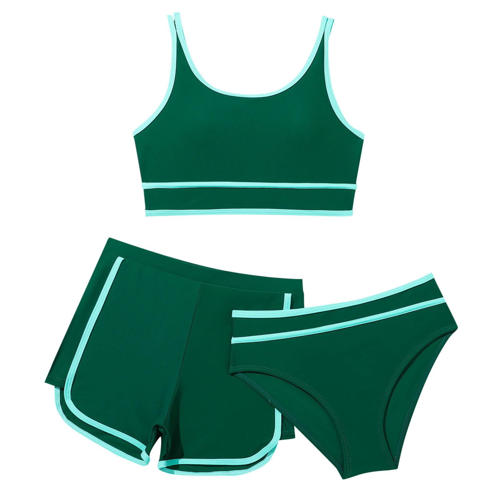 Generic Traje de baño para niñas - Pequeños Traje de Baño Una Pieza Niñas Bañadores con de Secado Rápido Camiseta de natación separada Bikini Niña 12 Años Bikini Menstrual Niña Clases de natación