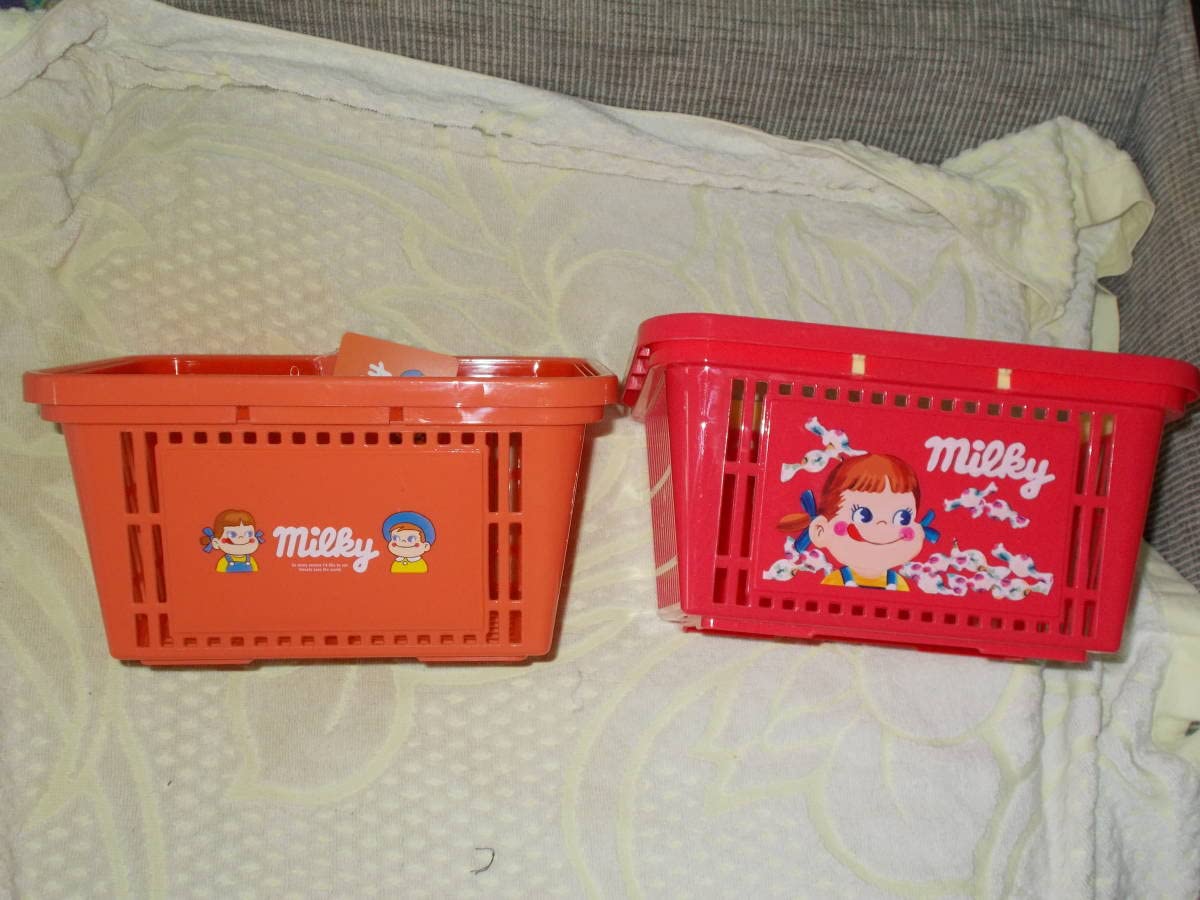 Amazon.co.jp: 不二家ペコちゃん バスケット かご レット＆オレンジ 2