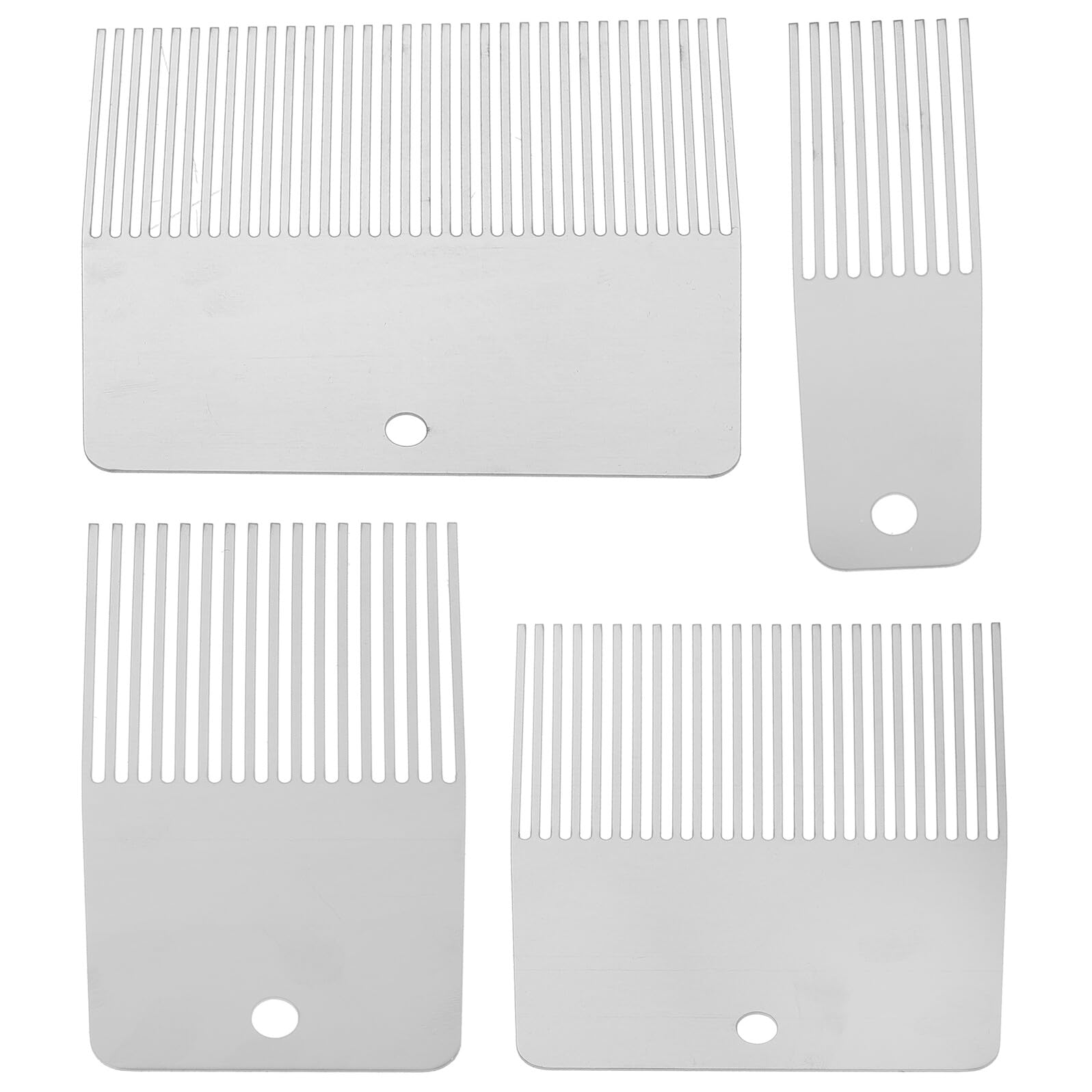 Outil de peinture à grains de bois civière de peigne à dents gris pour ciment 4 pièces
