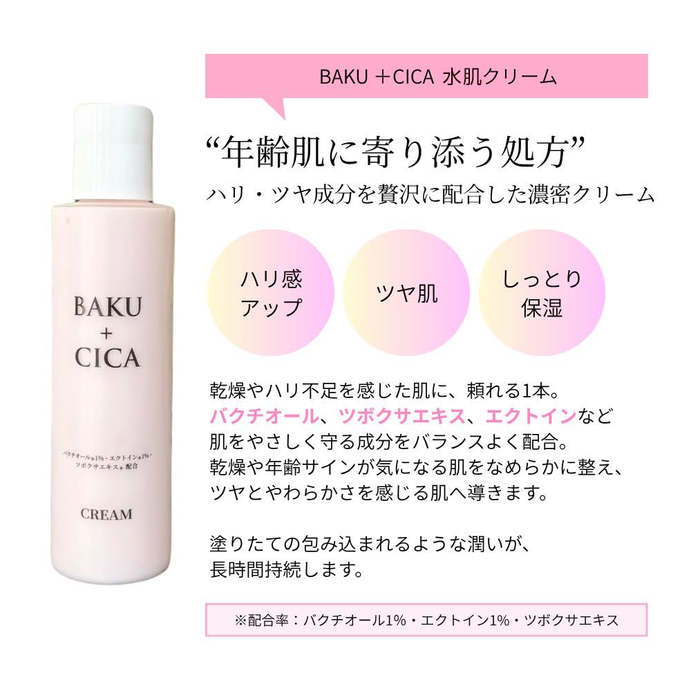 Amazon | 【公式】水肌クリーム バクシカ BAKU＋CICA