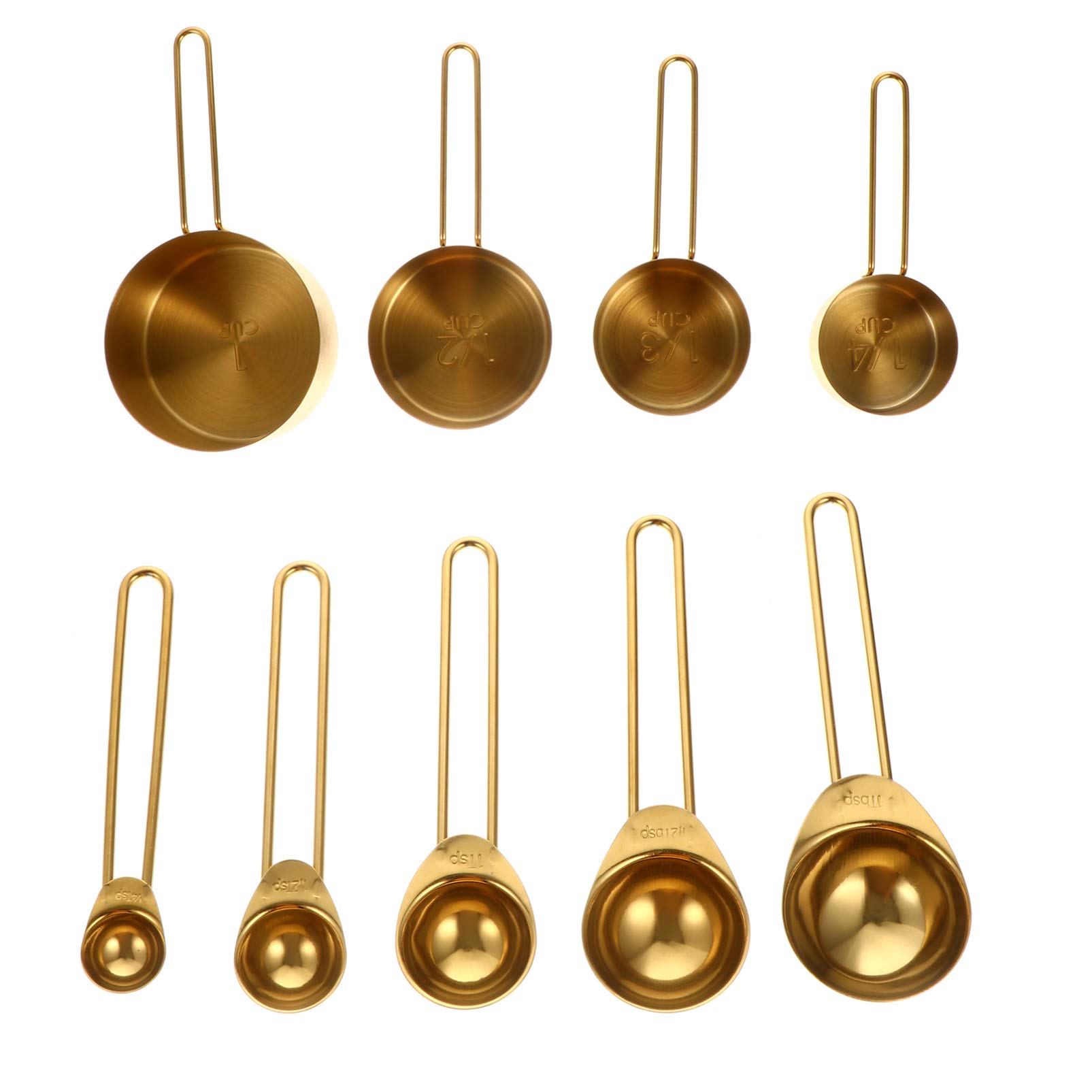 9pièces Cuillères à Mesurer pour Cuisine Ustensile Doseur Tasse à Mesurer de Cuillères Doseuses Pratique pour Poudres et Jus