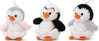 Vista 8 de Peluche de pingüino de 16.5 pulgadas con 3 pingüinos bebés, regalos de pingüinos para niños, mujeres, niñas, niños, mini pingüinos, juguete