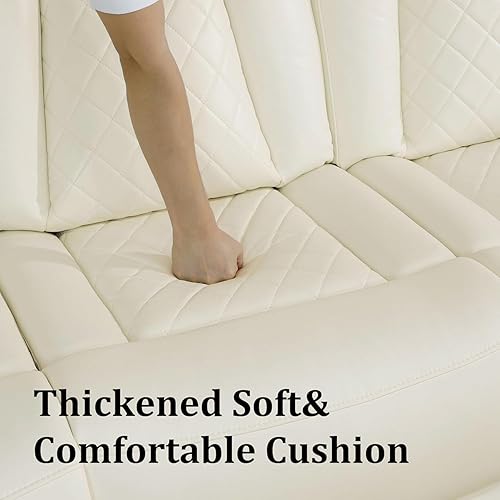 Miniatura 5 de Sofá modular reclinable eléctrico de cuero con LED, sofá seccional reclinable eléctrico, sofá de cuero transpirable con puerto USB y portavasos para