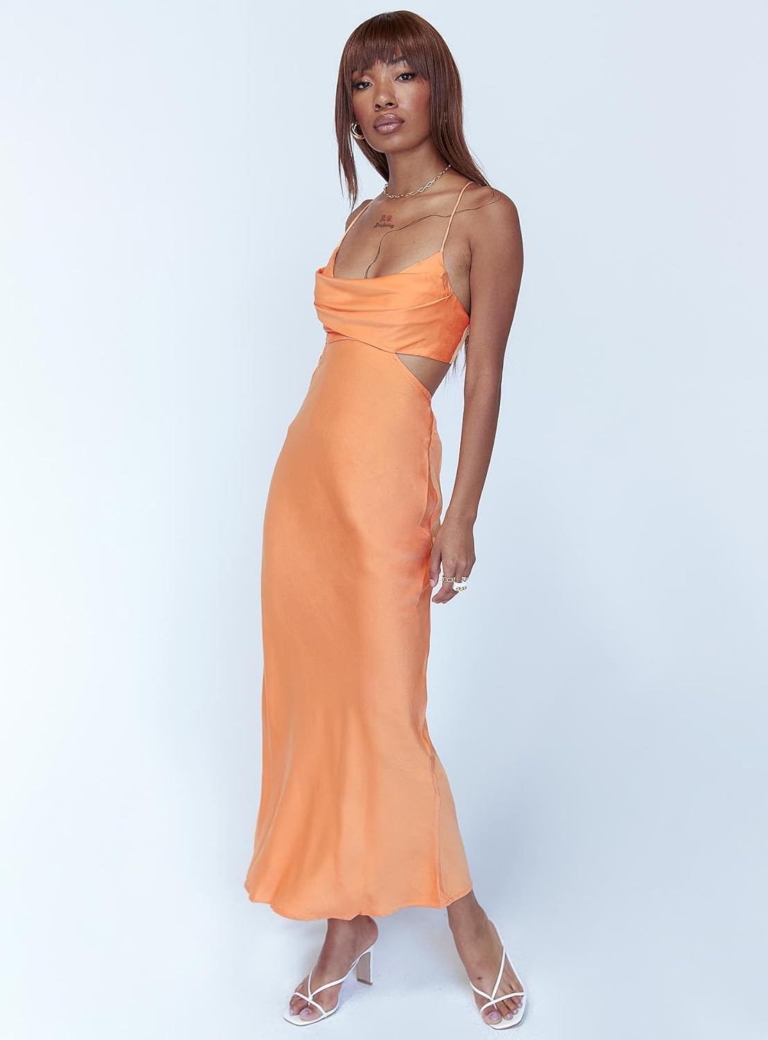 Princess Polly Women's Giselle Midi Dress Orange