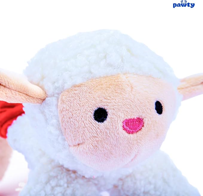 Juguete de peluche PAWTY Lamb Chop para perros pequeños y medianos miniatura 2