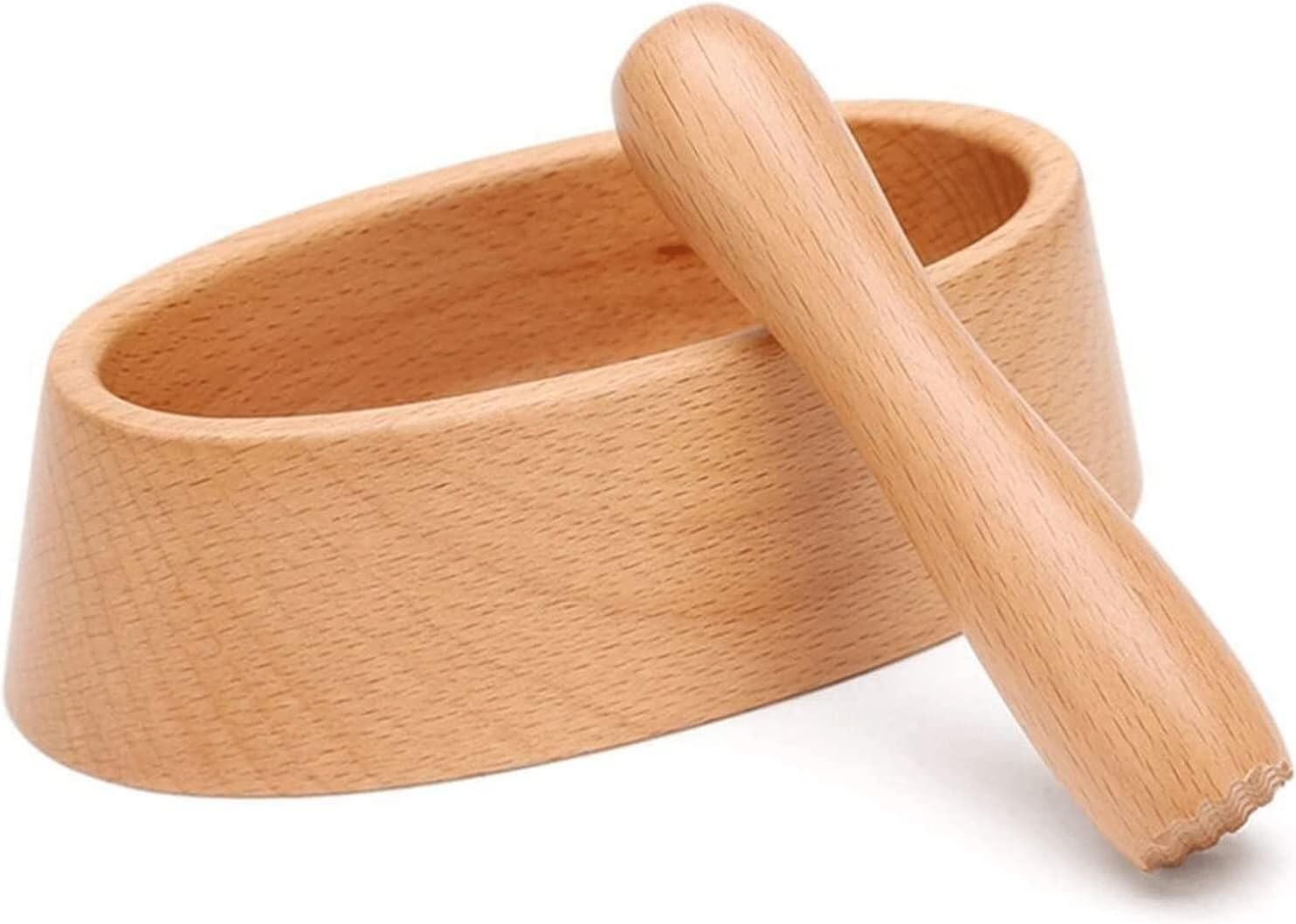 Juego de mortero y Maja, Juego de mortero y Maja de Madera | Molinillo de Pimienta | Mortero triturador de Pastillas | Mortero y Maja for Especias| Tazón y trituradora|
