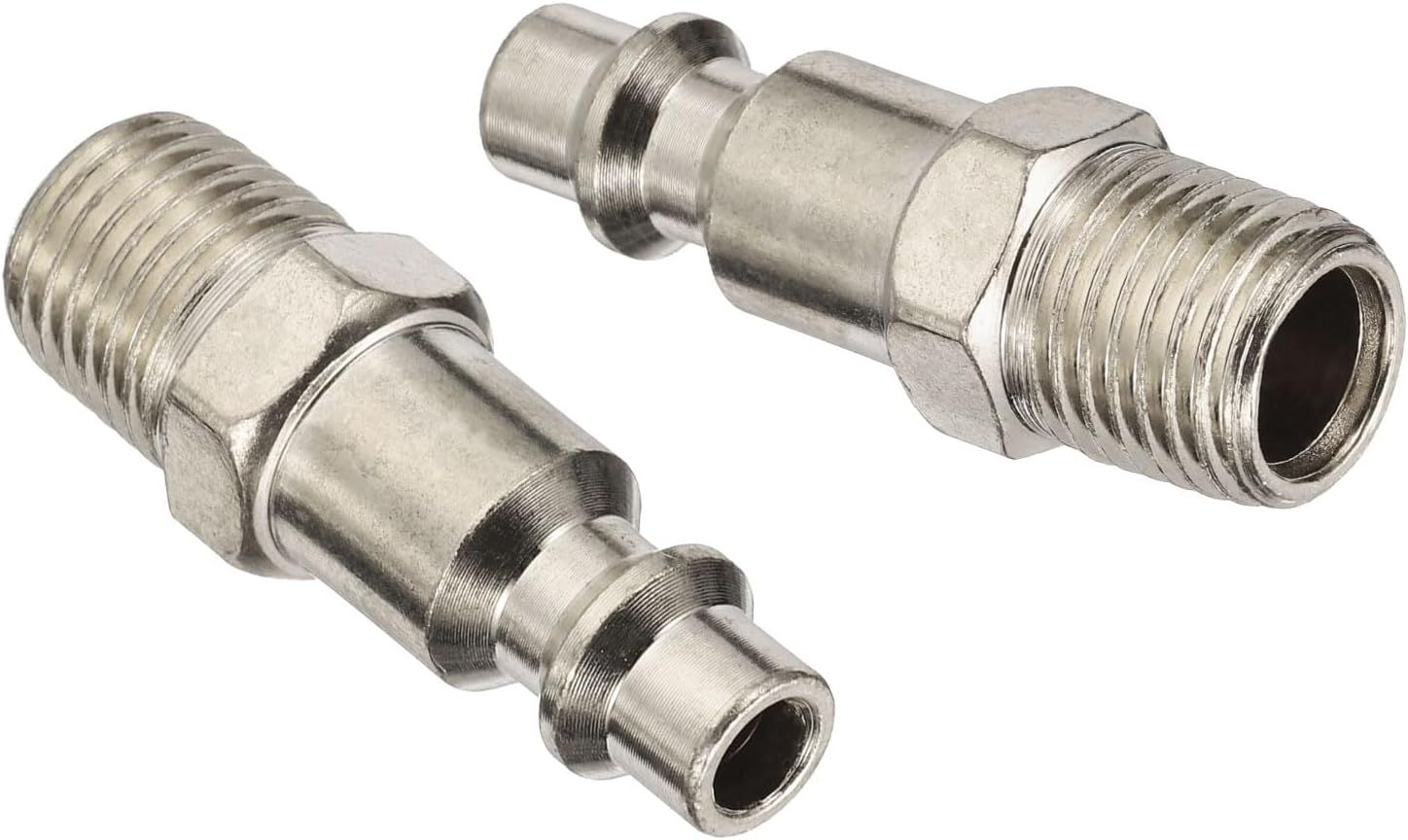 HARFINGTON 25pcs Industrial Air Plug 1/4" NPT Male M Style High Flow Quick Connect Air Fittings Air Compressor Accessories