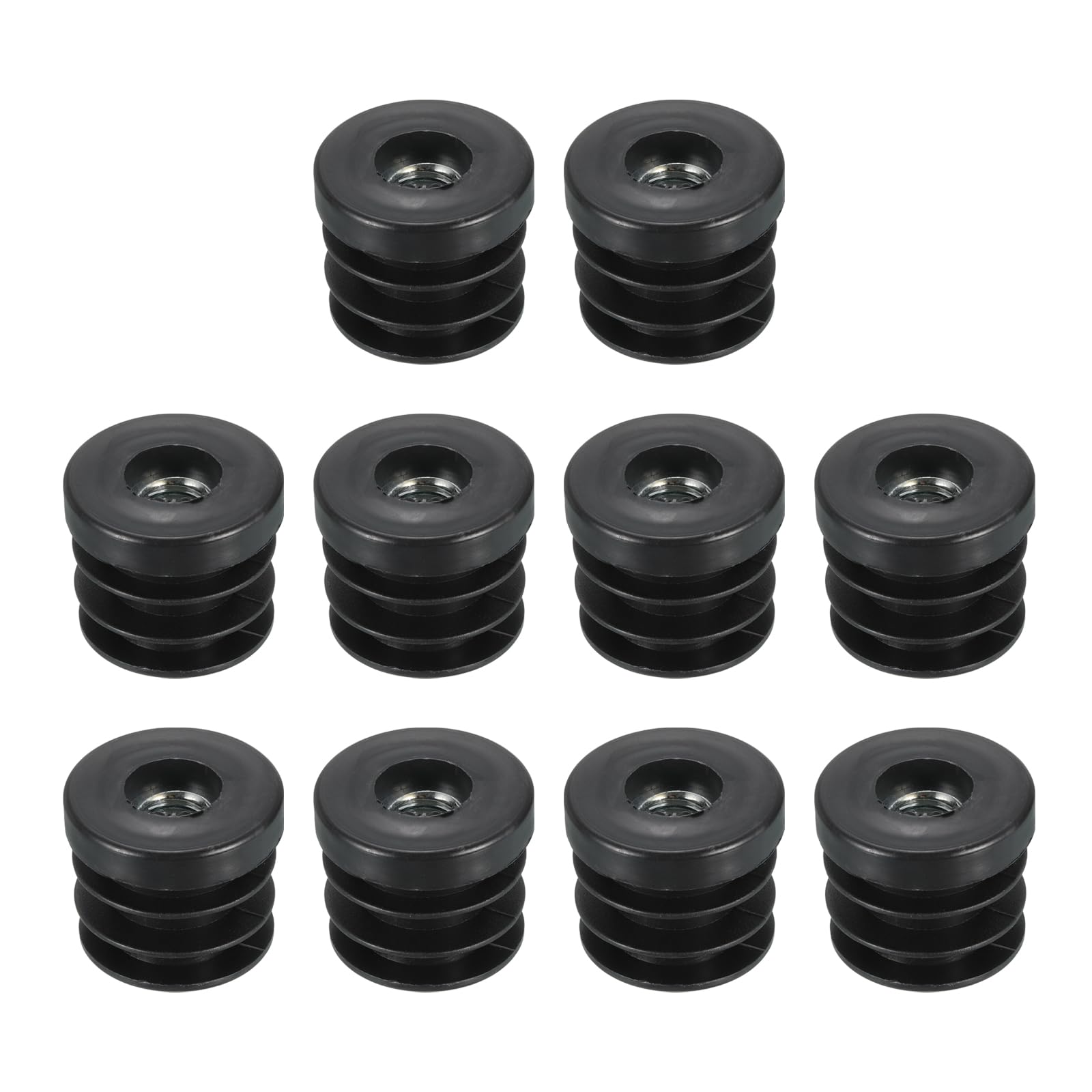 Inserts filetés M10 pour tube rond 30mm uxcell - Lot de 10 embouts de chaise