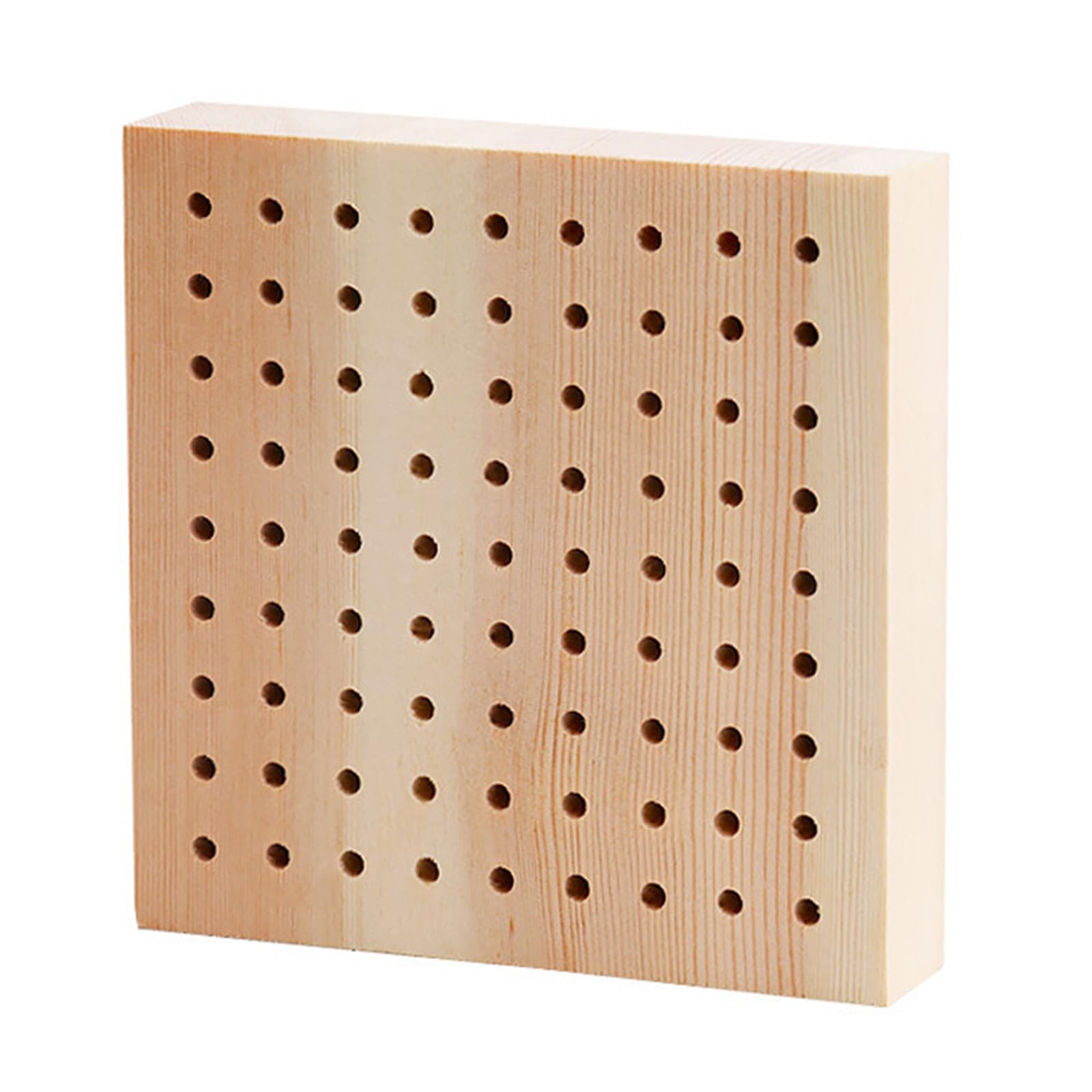 NEWFT Ceramic Display Platform Wood Display Base 81 Holes 61 Holes for Figurines Clay Pottery Statures Sculpture Wood Board