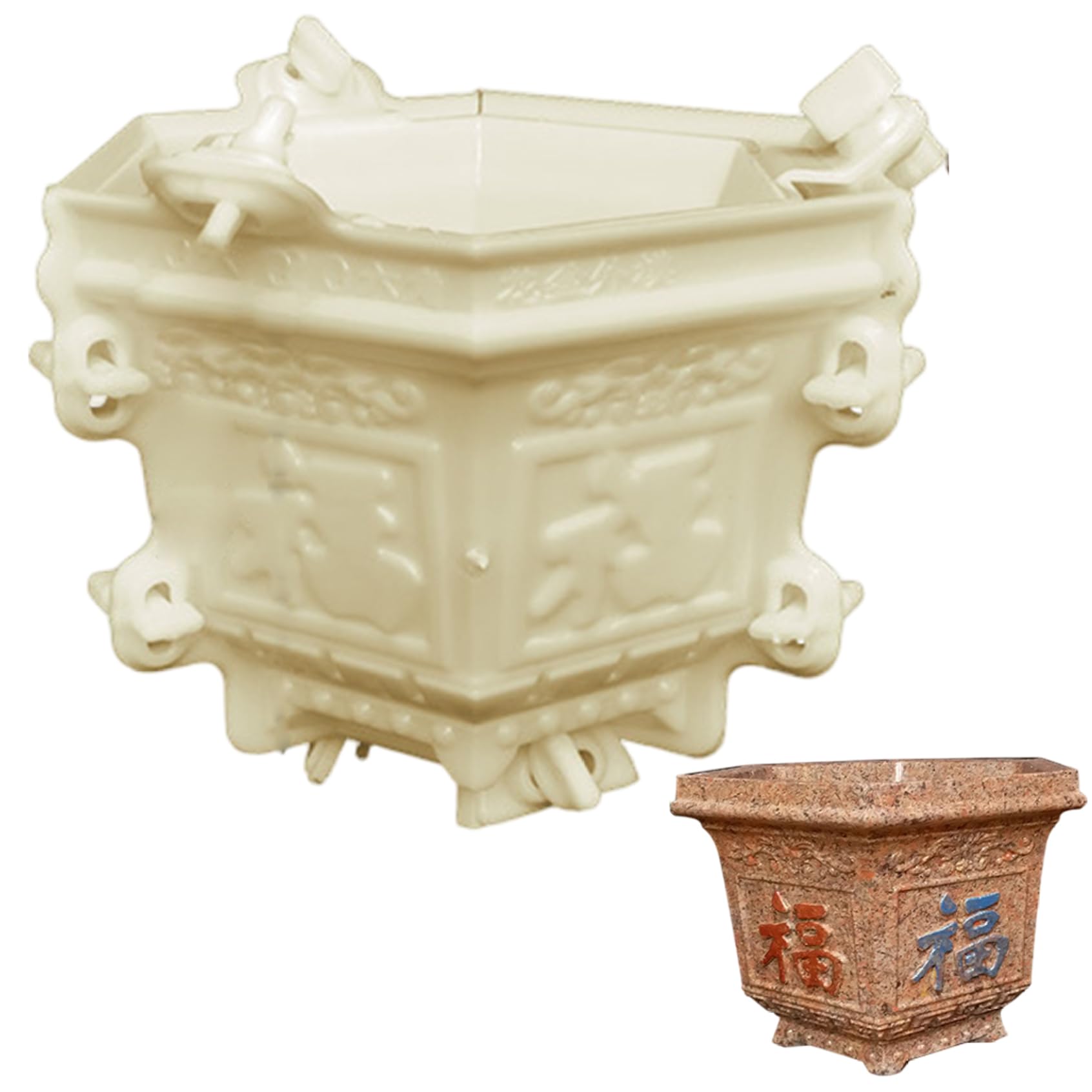 Moule de jardinière béton épaissi avec clips pour des pots de fleurs parfaits