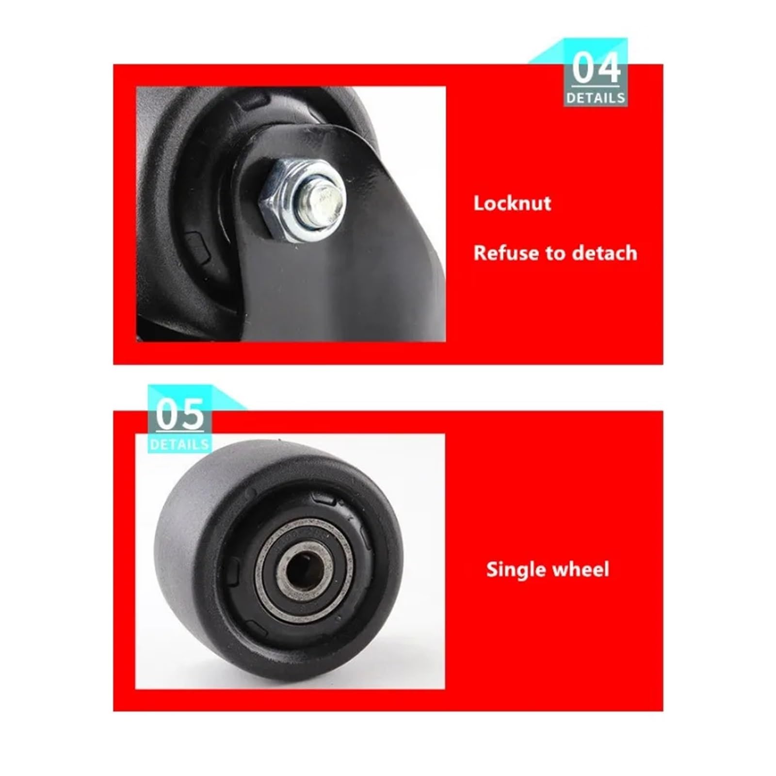 Niski środek ciężkości, wyposażenie mechaniczne, kółka hamulcowe szafy, nylon przemysłowy, 4 szt./partia 2 cale/2,5 cala/3 cale (Brake, 3 cale)