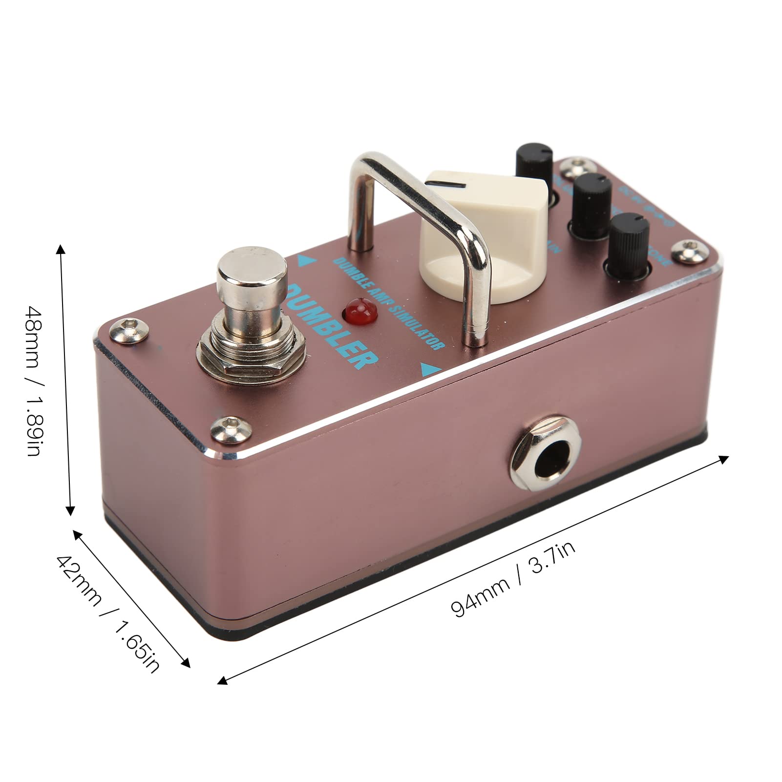 Sonew Pedale Effetto per Chitarra DUMBLER Distorsione Analogica True Bypass a Bassa Perdita per Musicisti, Uso Esterno, Design Compatto