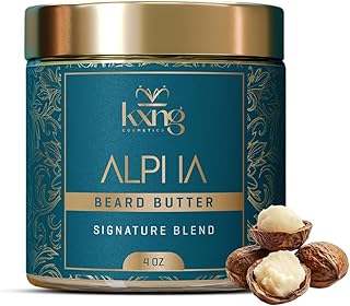KXNG Cosmetics Luxury Beard Butter for Men – 4oz | Premium Deep Conditioning Beard Moisturizer with Shea & Natural Oils | Softening Balm for Black Men’s Beards & All Beard Types | Alpha