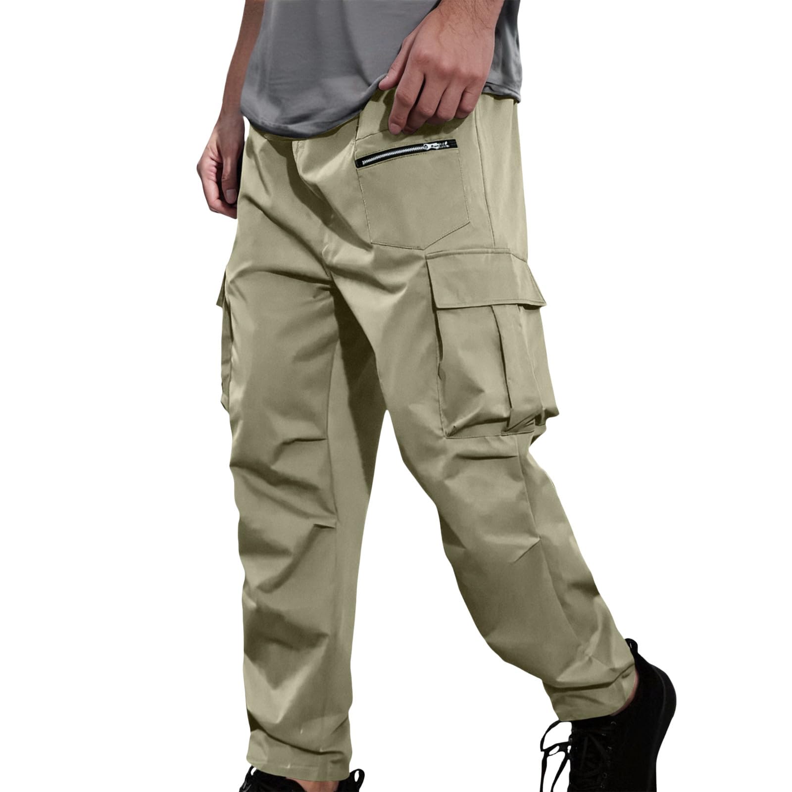 Pantalones de trekking elásticos para hombre ligeros y frescos para camping 7