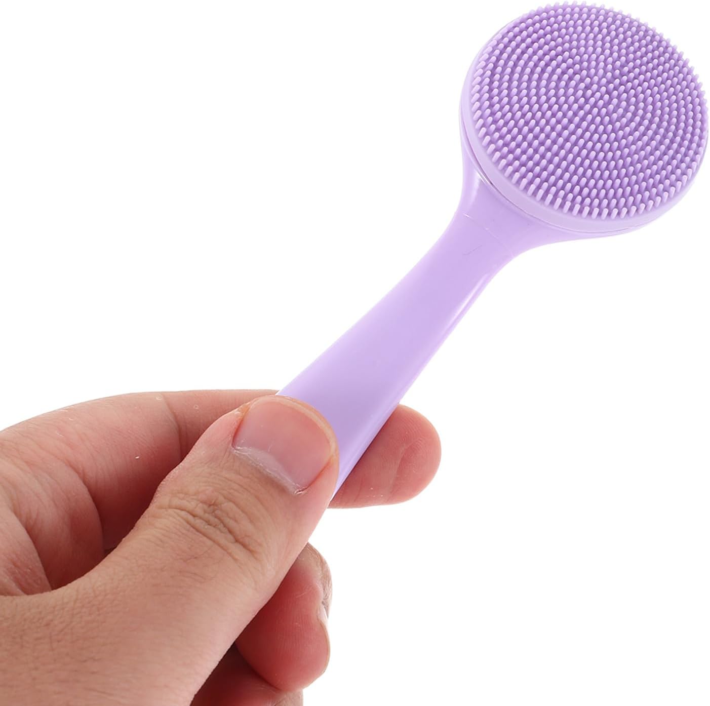 Beaupretty 4pcs Manual Silicone Face Brush with Handle, Soft Exfoliating Facial Cleansing Brush for Women, Portable and Makeup Residue Cleaner for Daily Skincare