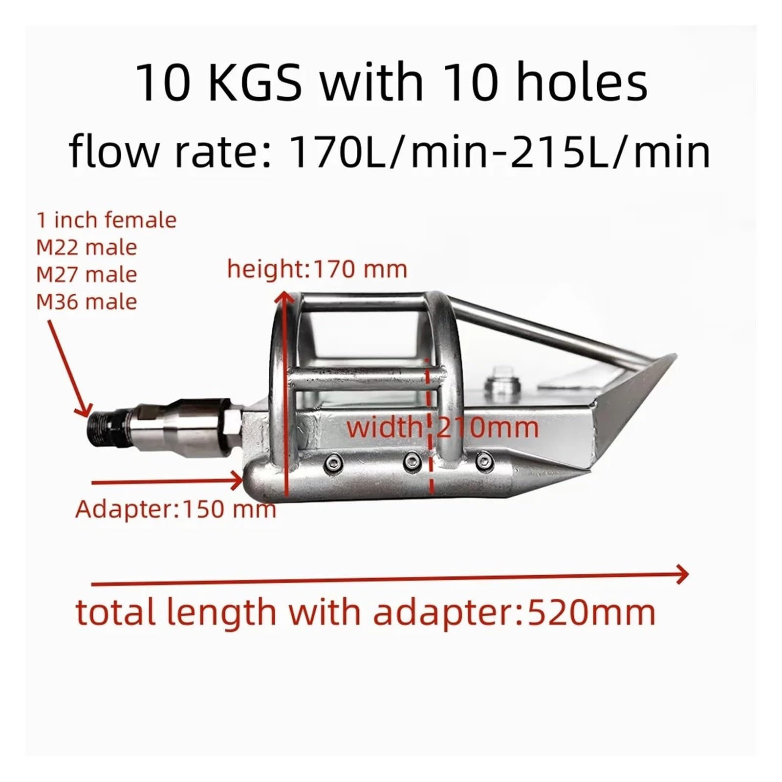 5000psi Abwasserkanaldüse For Boote, Industrie