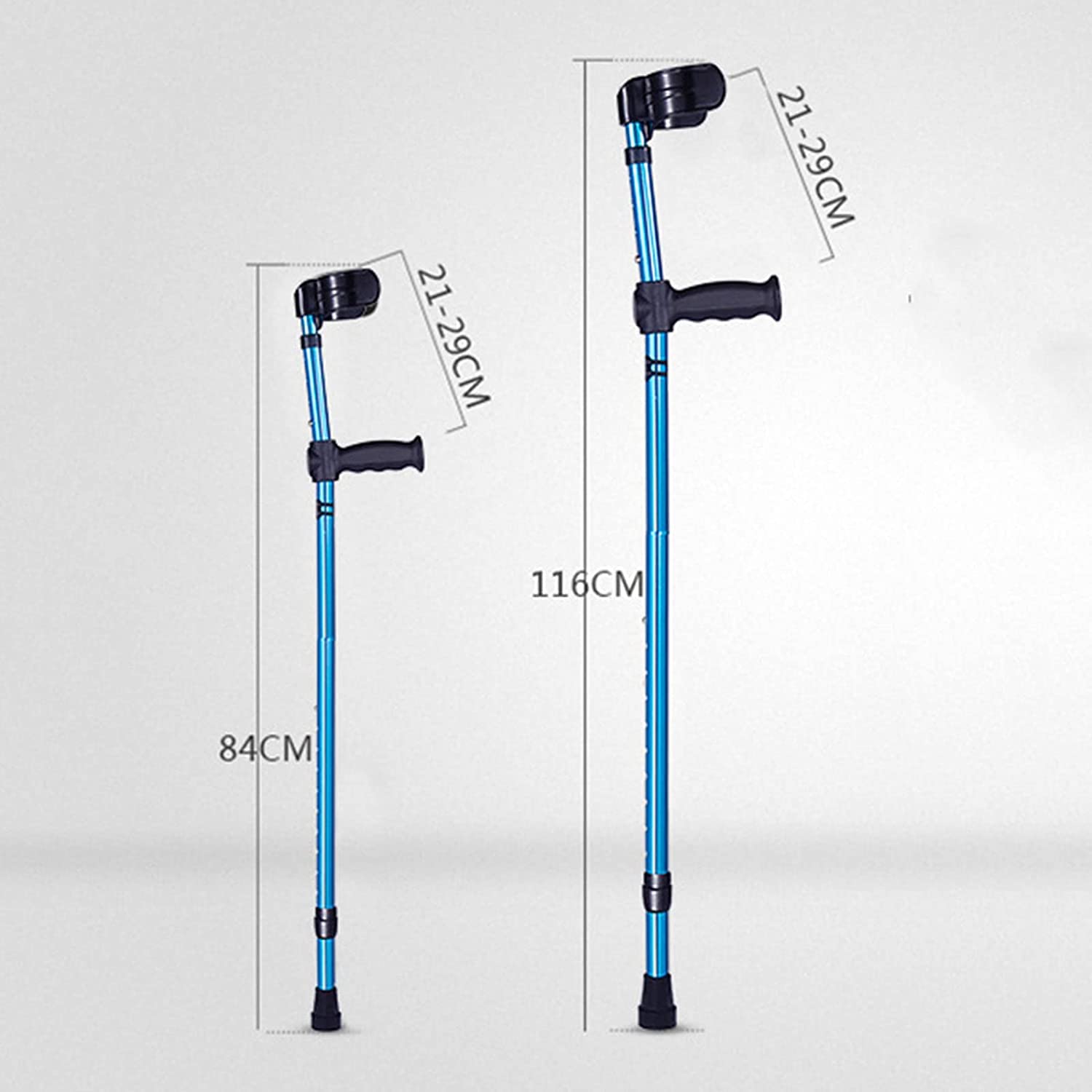Muletas para caminar Muleta de antebrazo plegable para adultos Bastón médico portátil Muleta telescópica de altura ajustable para personas mayores Discapacitadas Ancianos Ayuda ligera para caminar