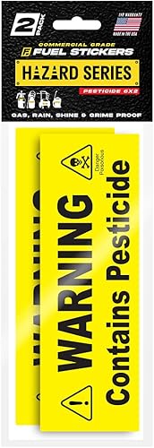 Pegatina de pesticida  Señalización de advertencia de insecticida para bomba y rociadores de jardín resistente a la intemperie y a la decoloración,