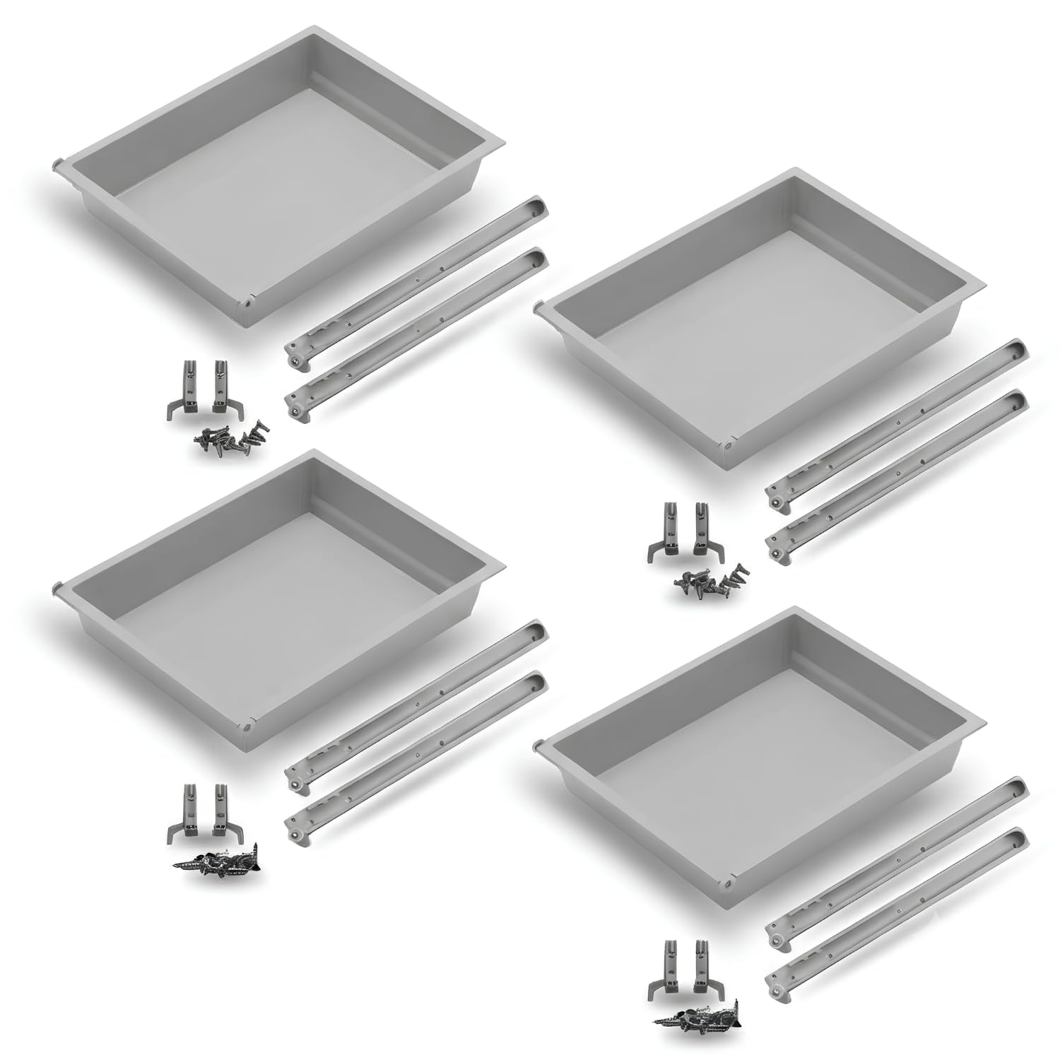 Zestaw 4 x szuflad. ABS - Można prać w 100% - uniwersalny (L. 300 mm x G. 480 mm)