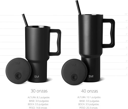 Miniatura 5 de Simple Modern - Vaso Trek de 1,2 l con asa y tapa con pajita Taza de viaje de acero inoxidable aislada compatible con portavasos color avellana
