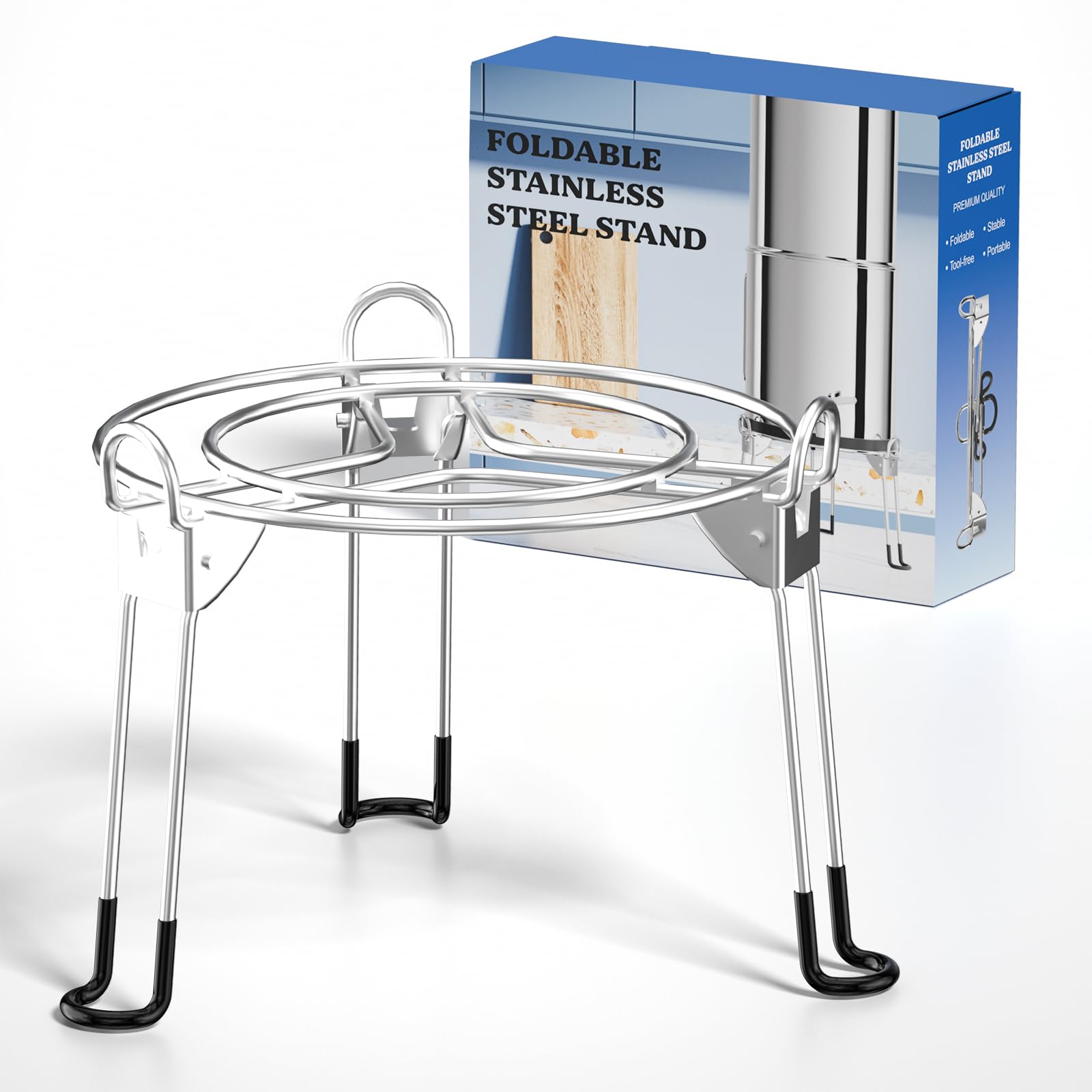 Soporte para filtro de agua Purewell de acero inoxidable plegable y resistente