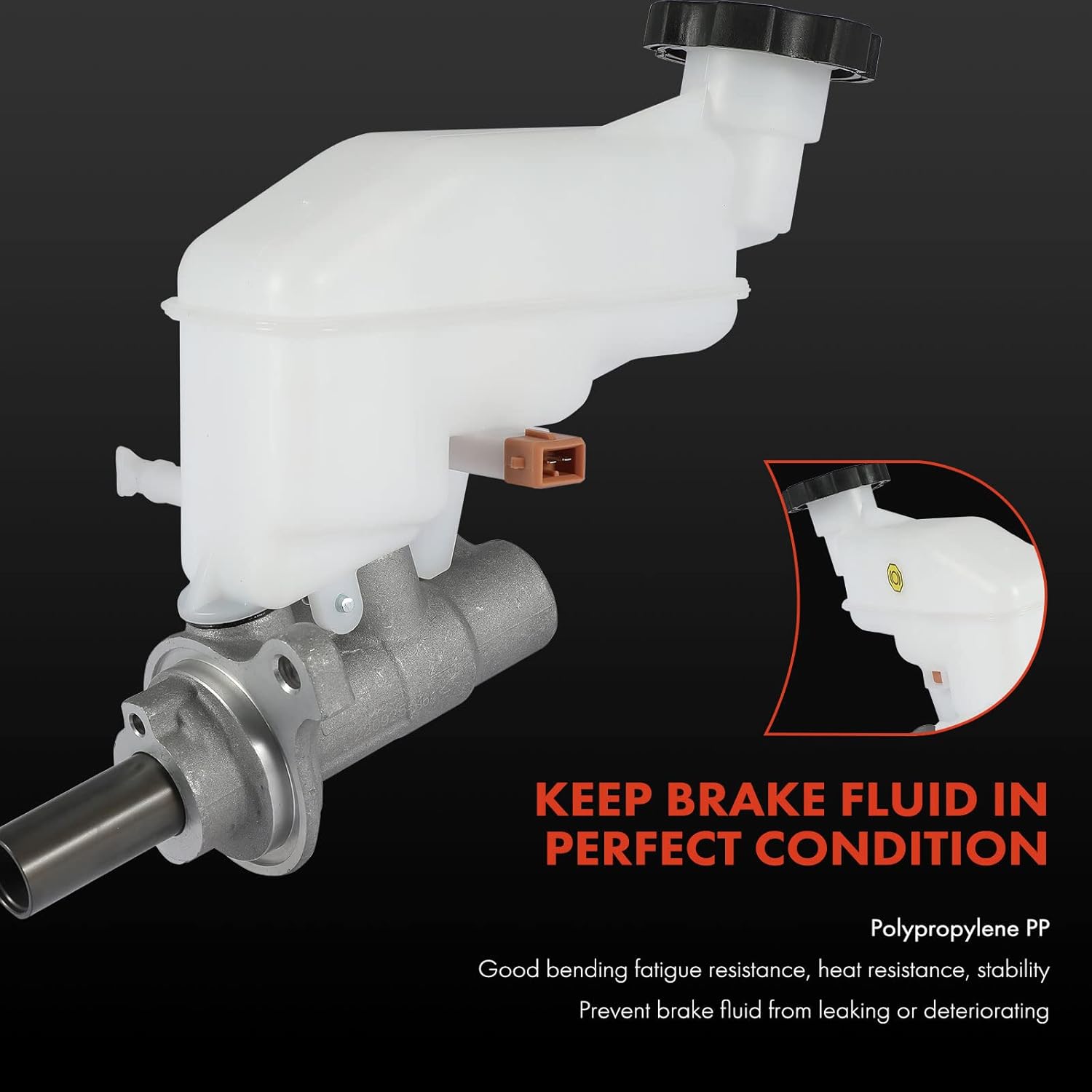 A-Premium Brake Master Cylinder with Reservoir and Cap Compatible with Hyundai Vehicles - Accent 1995 1996 1997 1998 1999- Replaces 5851022000