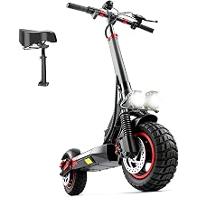 VAXEN Electric Scooter with Seat, 1200W/1600W Motor, Up 28/34 MPH Top Speed & 30/40 Miles Long Range, 48V 18/21AH Big Battery,10/11" Off-Road Tire, Folding Adults E Scooter with Dual Braking System