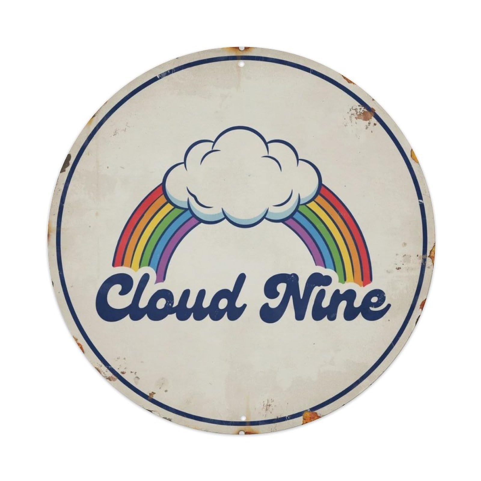 Cloud Nine Pastel Metal Tin Sign Plaque