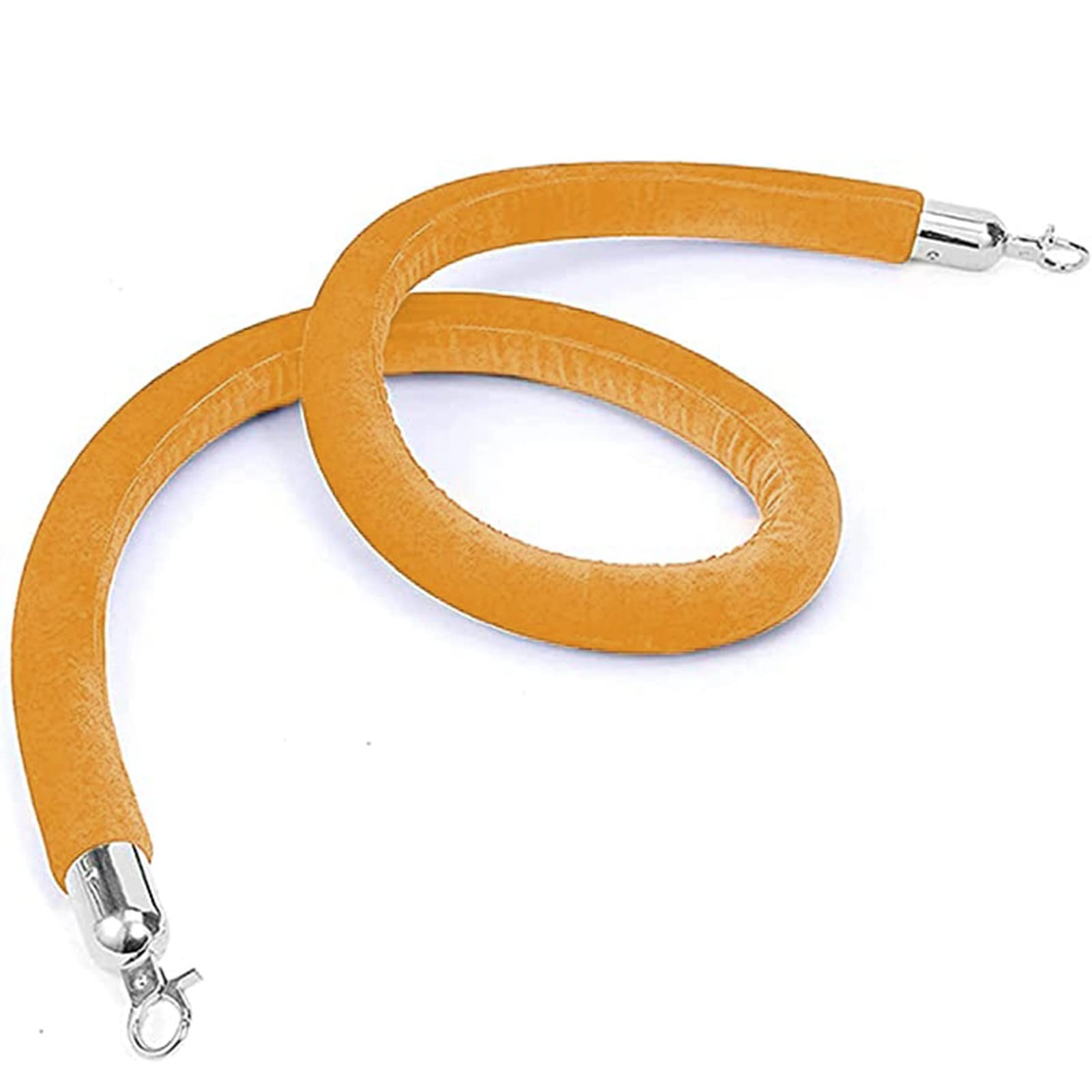 Aioneer Retractable Stanchion Posts With Silver Clasps, Queue Management Barrier Ropes For Crowd Control - Red For Events And Grand Openings-Khaki-0.6m