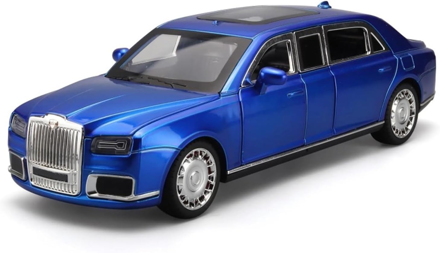 Scale car Model 1/24 for Senat Alloy Car Model Diecast Metal Bulletproof Vehicle Collectible Souvenir Suitable for Decoration(Blue)