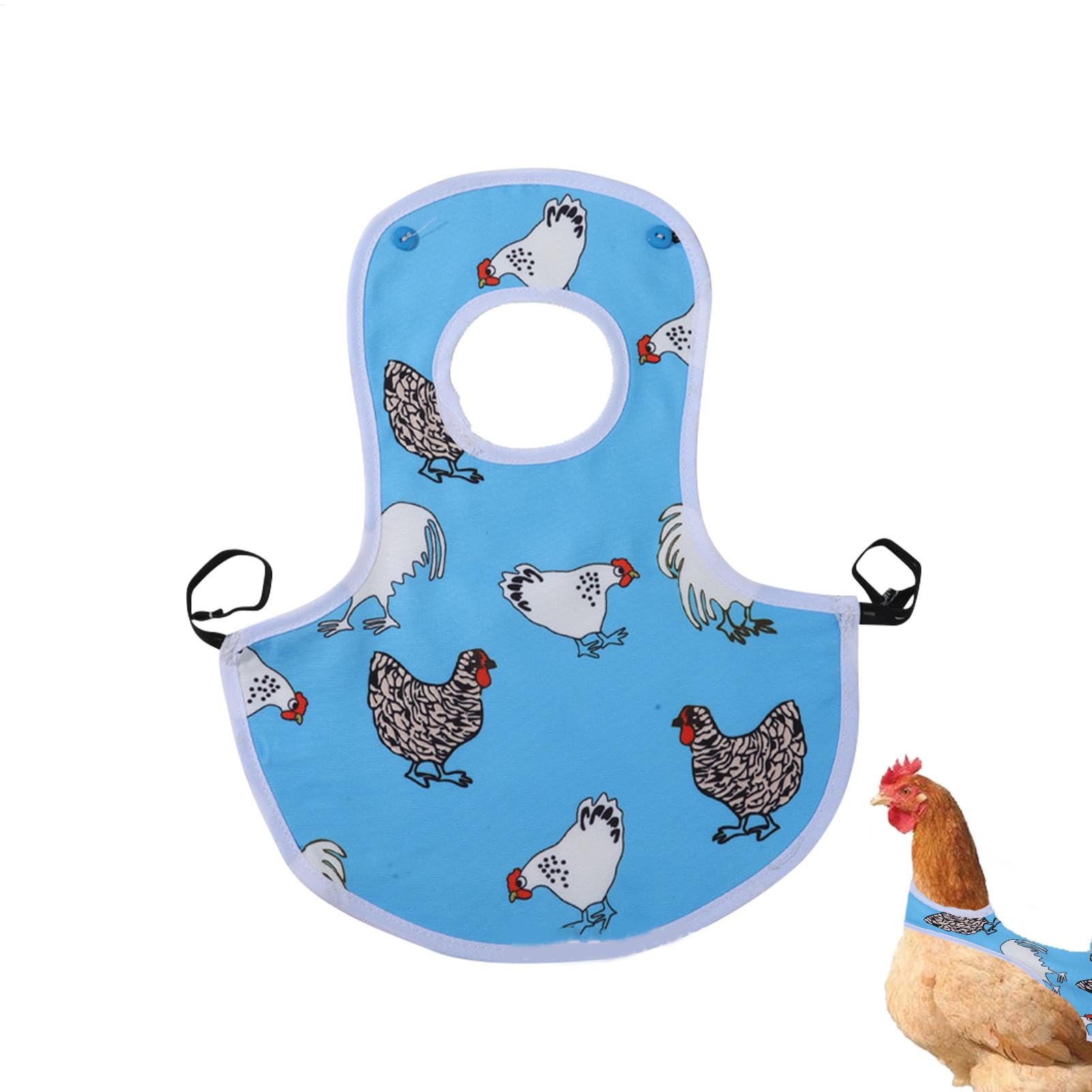 Sillín de gallina – Delantales de gallina | Protector de espalda de alas | Protector de pollo transpirable para picar gallinas | Protector de pollos con banda elástica para granja en casa