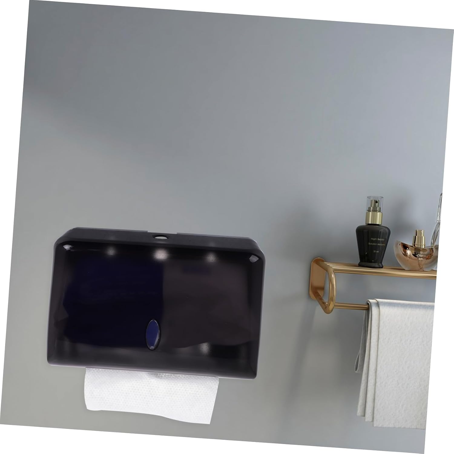 Cabilock Commercial Paper Towel Dispenser Wall Mount for Bathroom Capacity Tissue Holder Transparent Design Easy Installation Space-Saving for Use