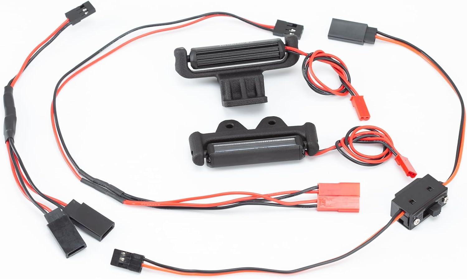 RC Light Bar Kit for ARRMA 1/10 Gorgon 2WD & 1/10 Quake 2WD Only, Snap-On Design, Front White Rear Red Lights