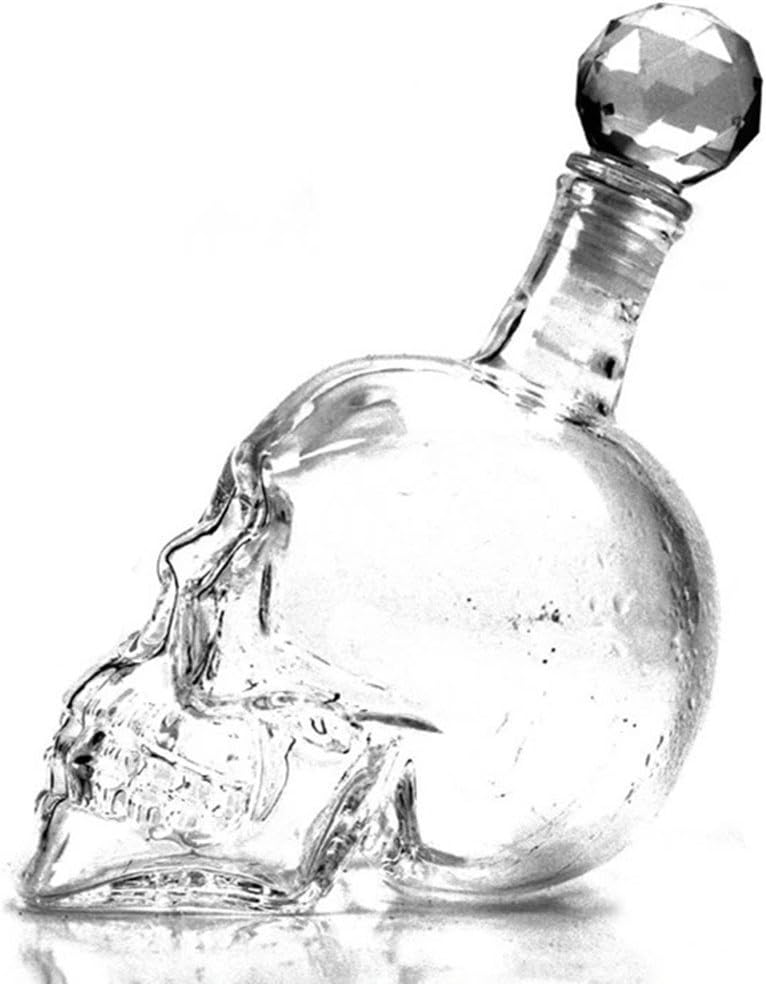 XOCOY Glass Skull Face Decanter Bottles Bottling (500_ML)